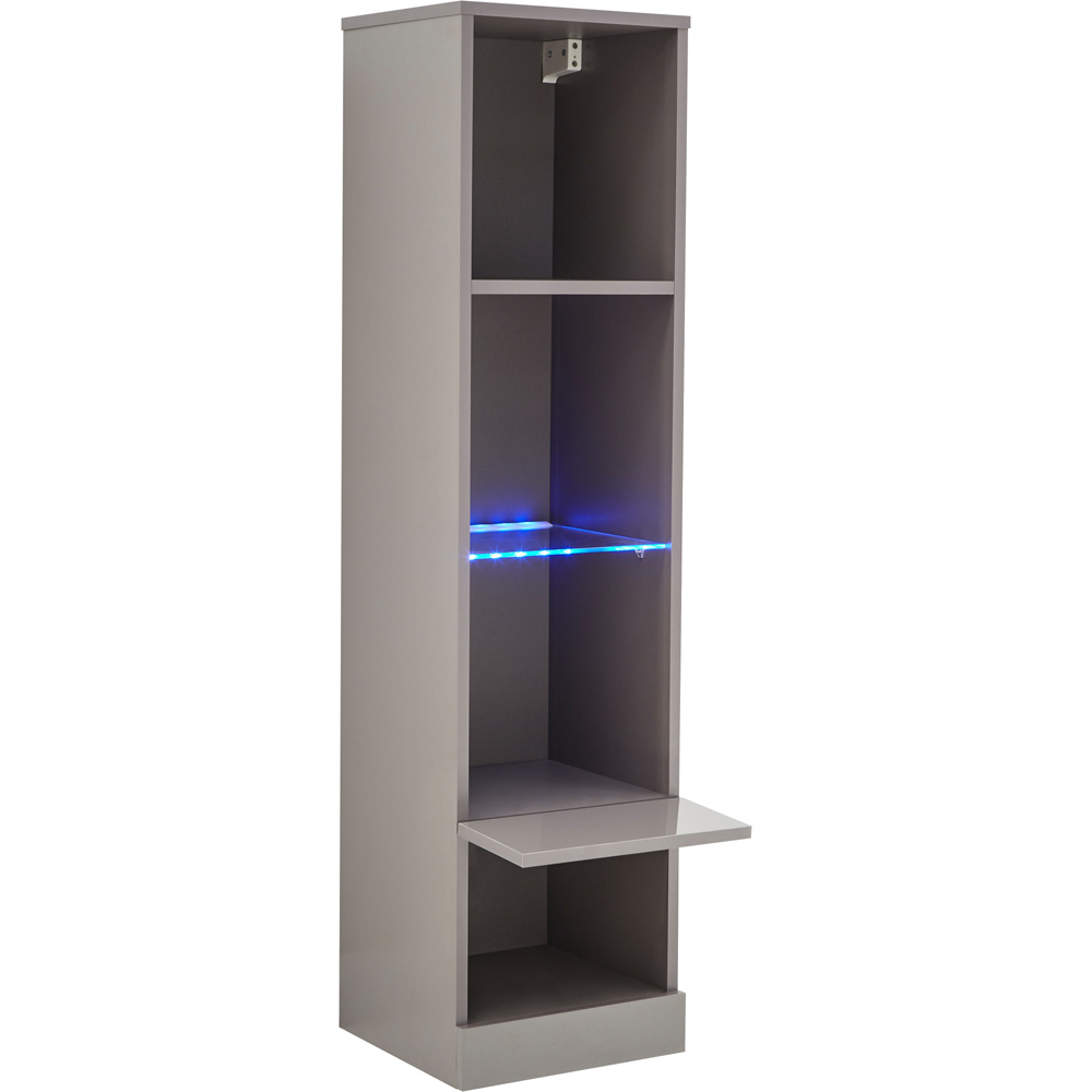 GFW Galicia Grey Tall LED Shelf Unit Image 5