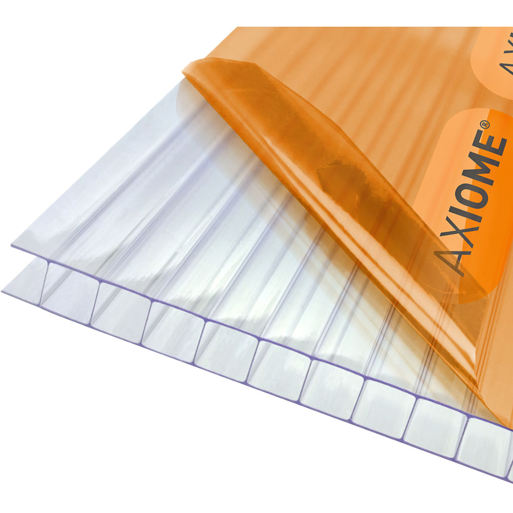 Axiome 10mm Clear Twinwall Glazing Sheet 1000 x 2000mm Image 1