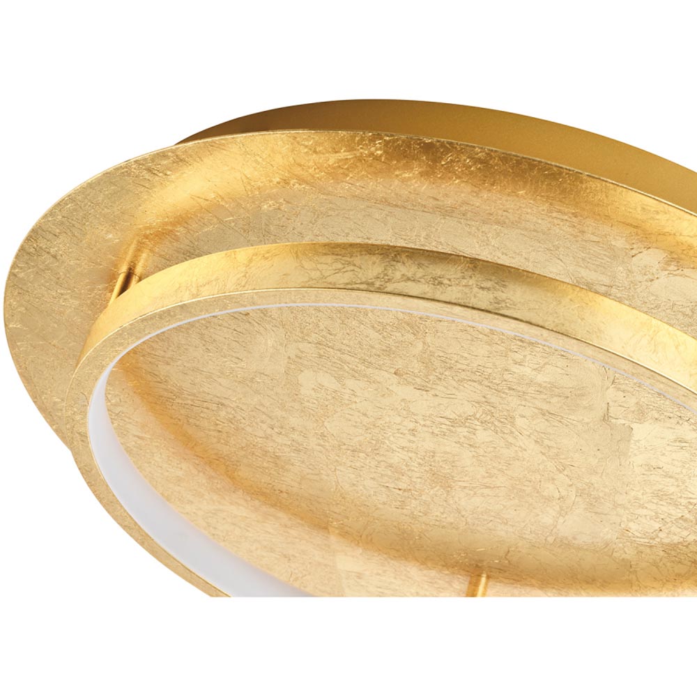 Happy Homewares Flush Mount LED Ceiling Light with Brushed Gold Foil Finish Image 3