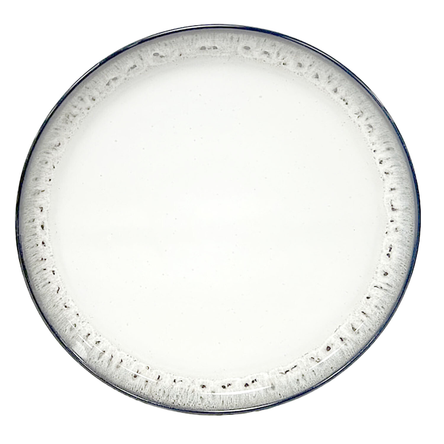 Black Kyanite Dinner Plate - Black and White Image 1