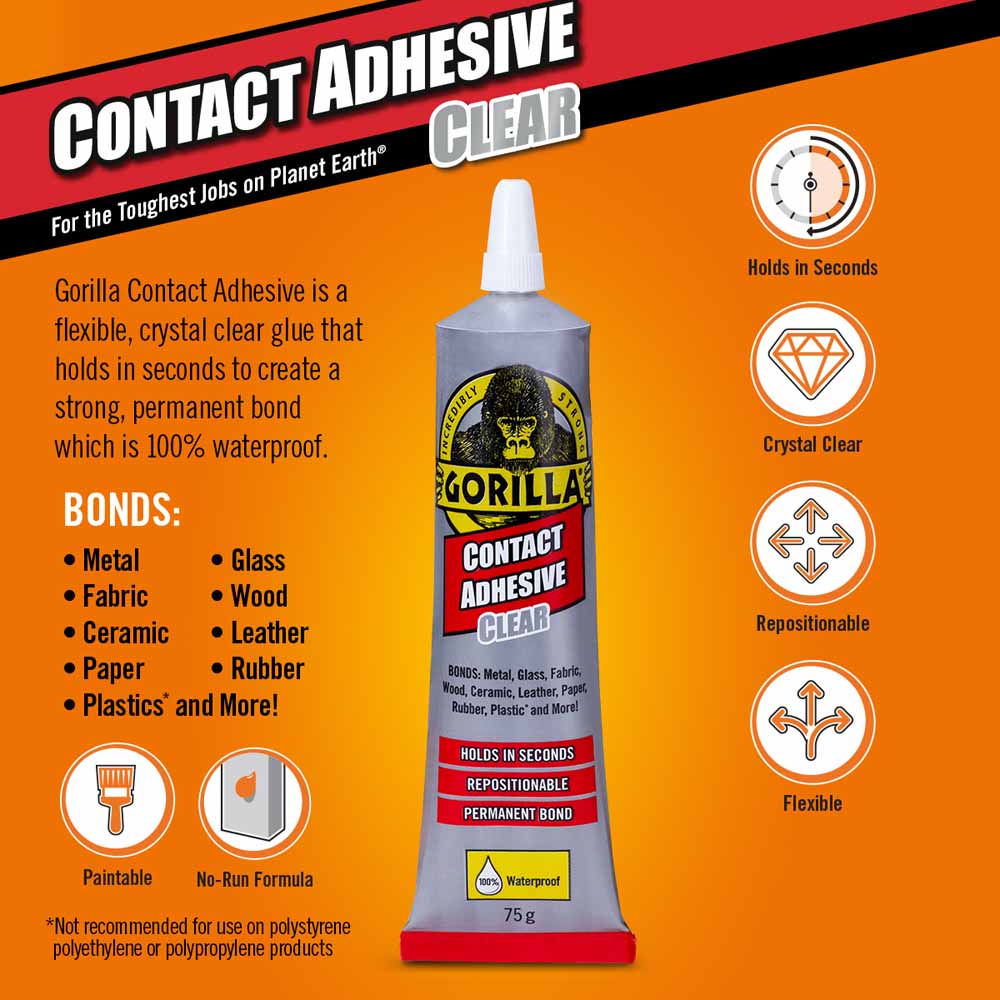 Gorilla Contact Adhesive Clear 75g Image 2