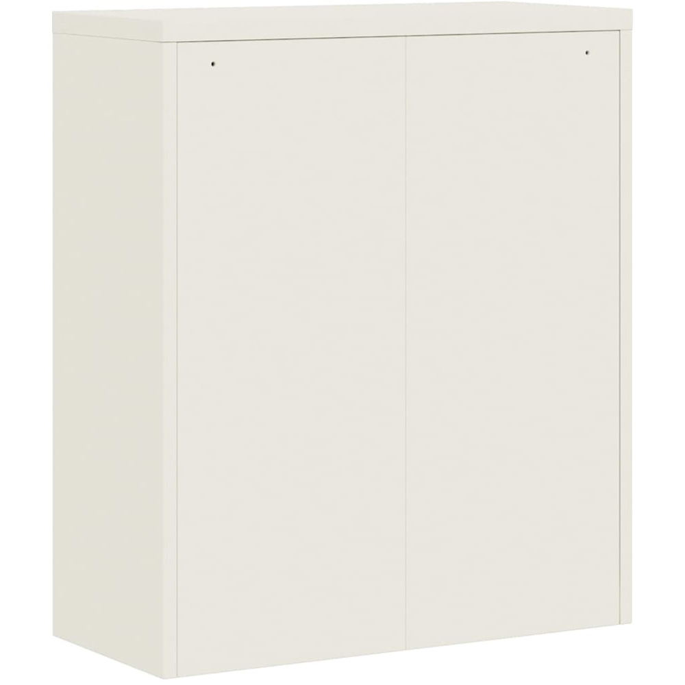 vidaXL 2 Door 3 Shelf White Powder Coated Steel Lockable File Cabinet Image 6