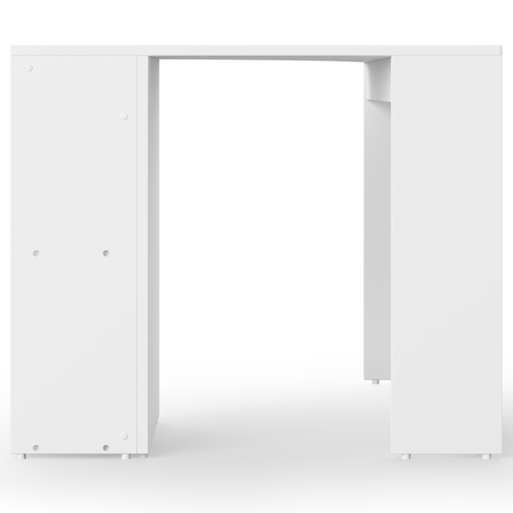 Alphason Chesil 2 Shelf Corner Office Desk White Image 5