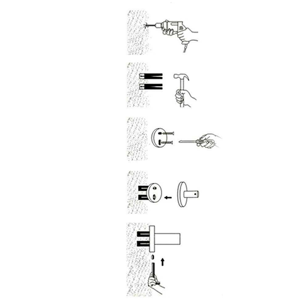 Living and Home Silver Wall Mounted Bathroom Shelf Image 7