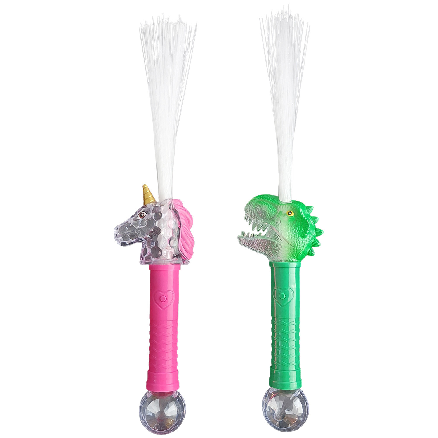 LED Unicorn or Dinosaur Wand - Green or Pink Image 1