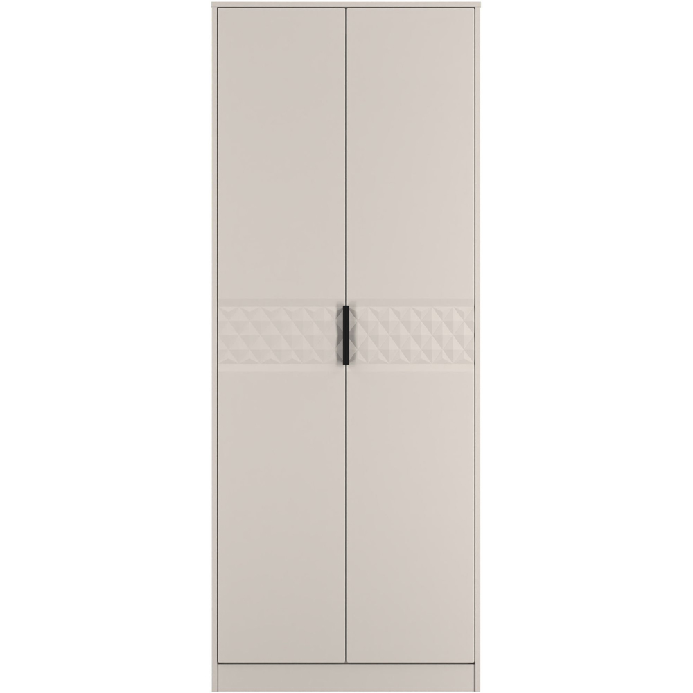 Crowndale Harlequin 2 Door Kashmir Matt Tall Wardrobe Ready Assembled Image 3