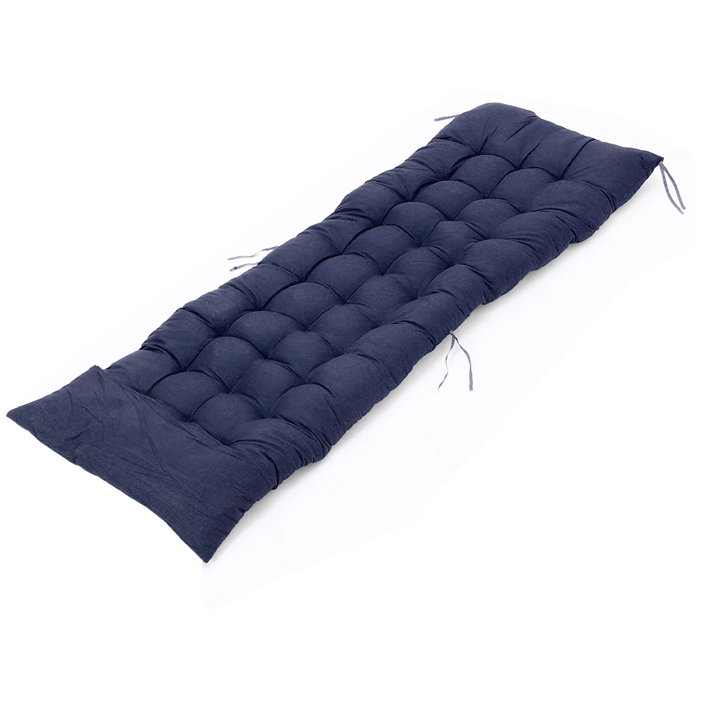 Living and Home Blue Sun Lounger Seat Pad Cushion Image 1