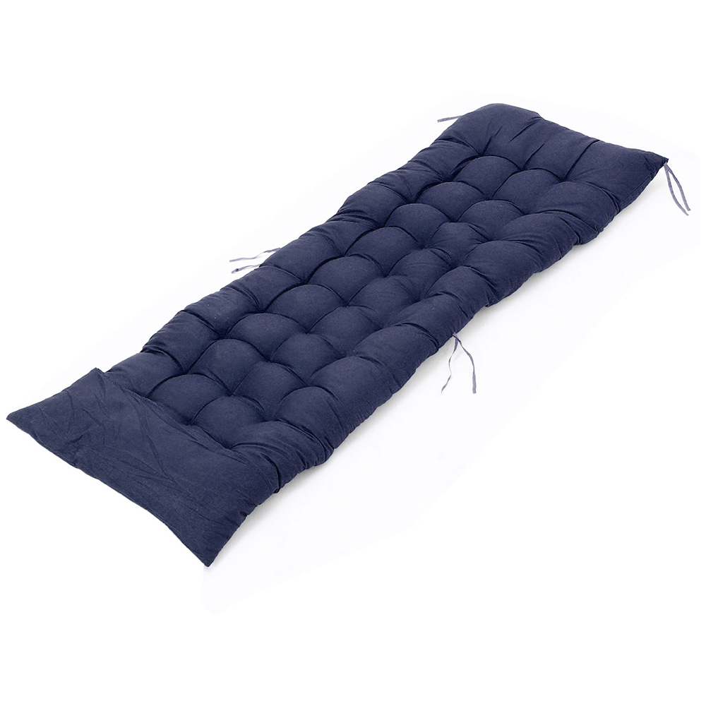 Living and Home Blue Sun Lounger Seat Pad Cushion