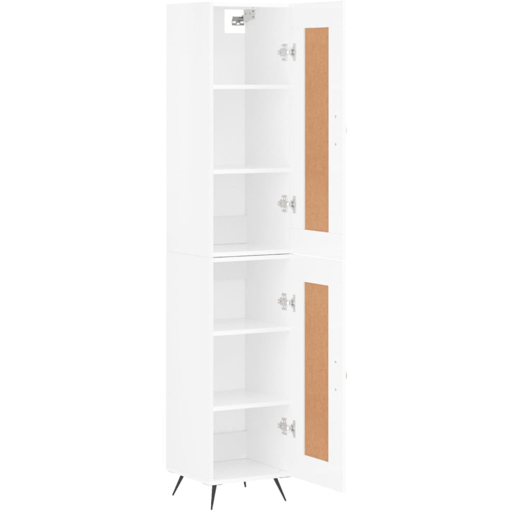 vidaXL 2 Door 6 Shelf High Gloss White Highboard Image 4