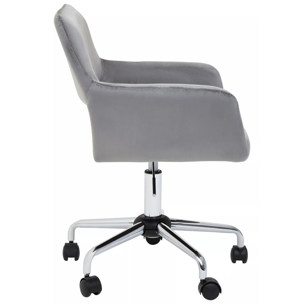 Interiors by Premier Brent Grey and Chrome Swivel Home Office Chair Image 5