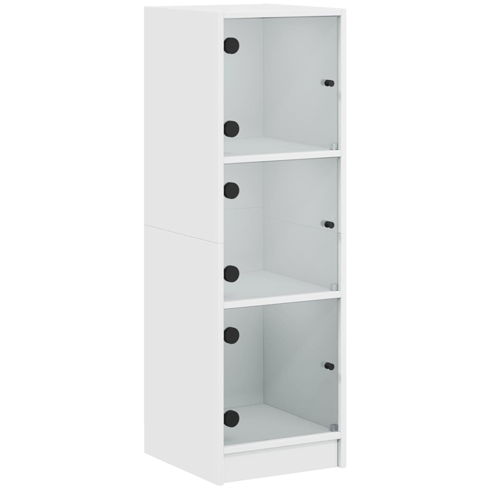 vidaXL 3 Door 3 Shelf White Highboard Image 2