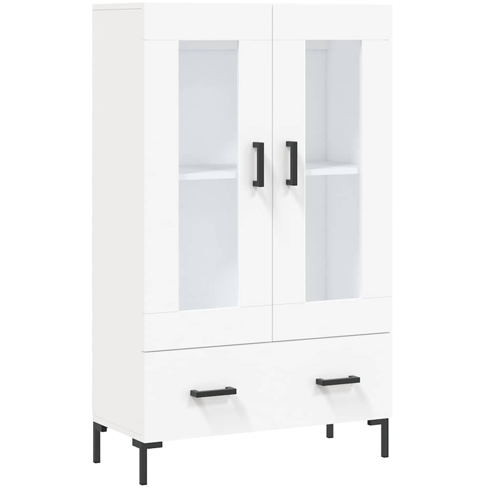 vidaXL 2 Door Single Drawer 2 Shelf White Highboard Image 2