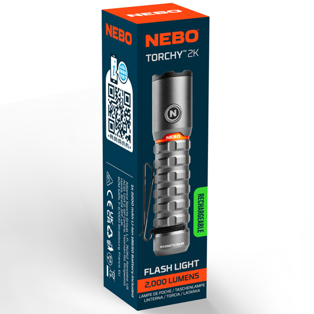 Nebo Torchy 2K 2000 Lumens Rechargeable Pocket Flashlight Image 2