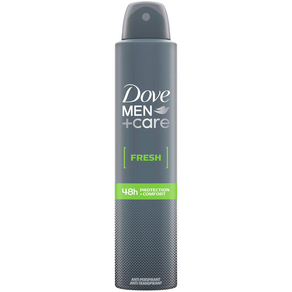 Dove Men+ Care Fresh Spray for Protection Anti-Perspirant Deo 200ml 24 Pack Image 2