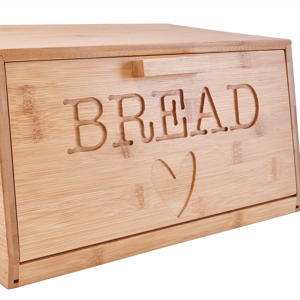 Wilko Bamboo Bread Bin Image 6