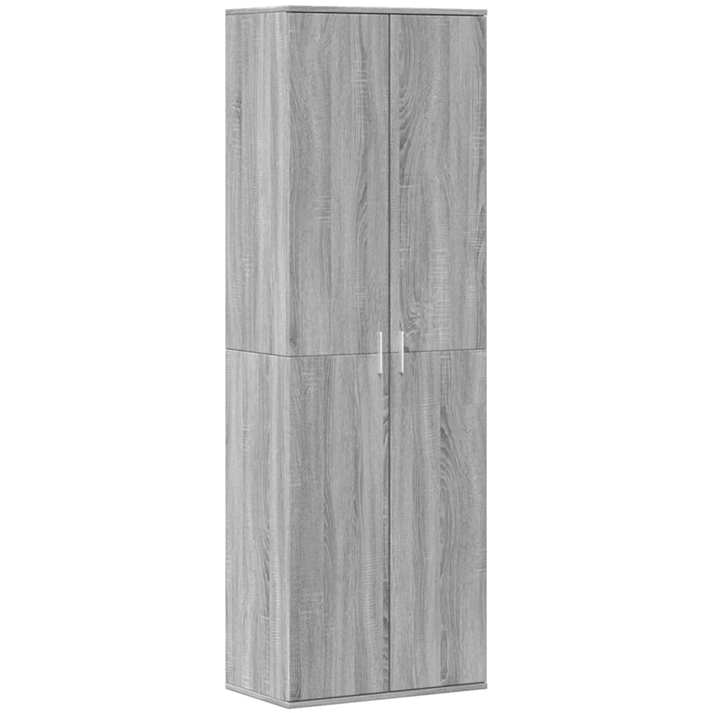 vidaXL 4 Door Grey Sonoma Wooden Highboard Image 2
