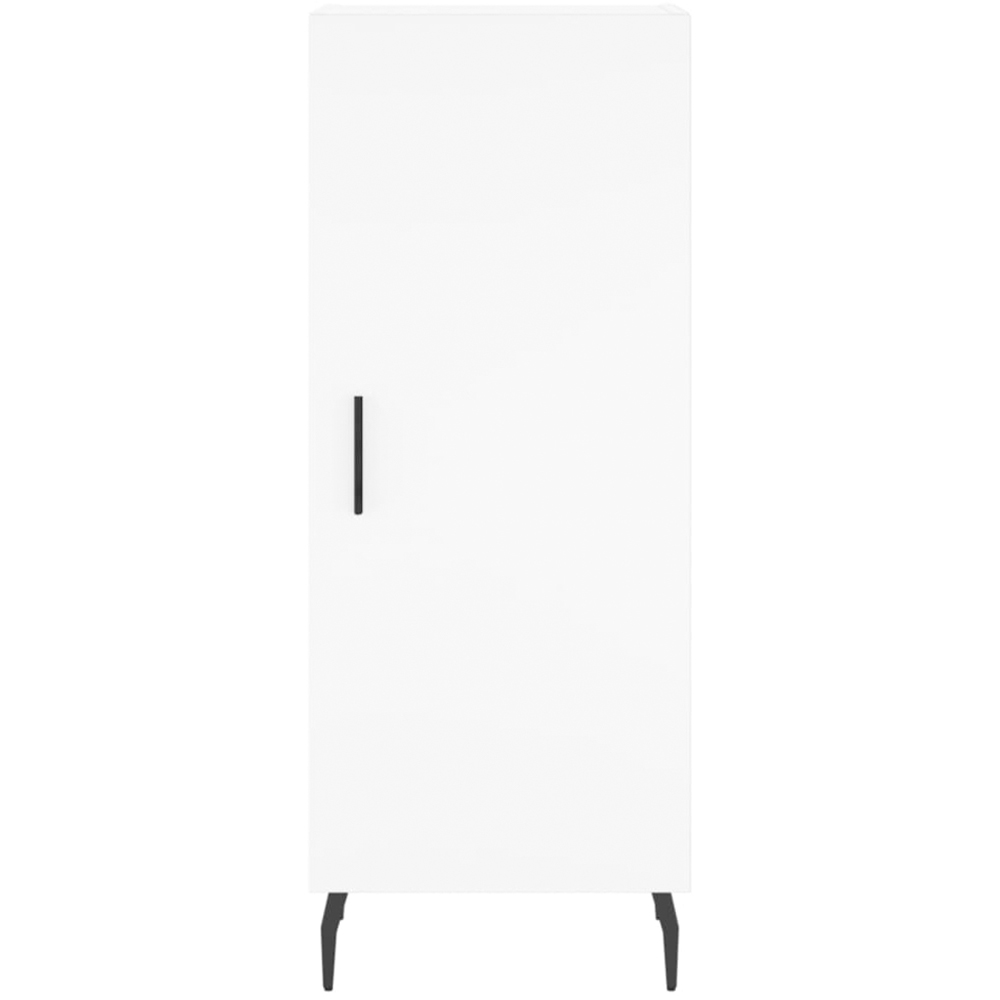 vidaXL 2 Glass and Door 6 Shelf White Highboard with Metal Legs Image 8