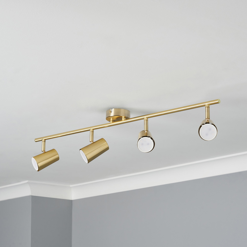 Inlight Aurora Brass 4 Spot Light Bar Image 5