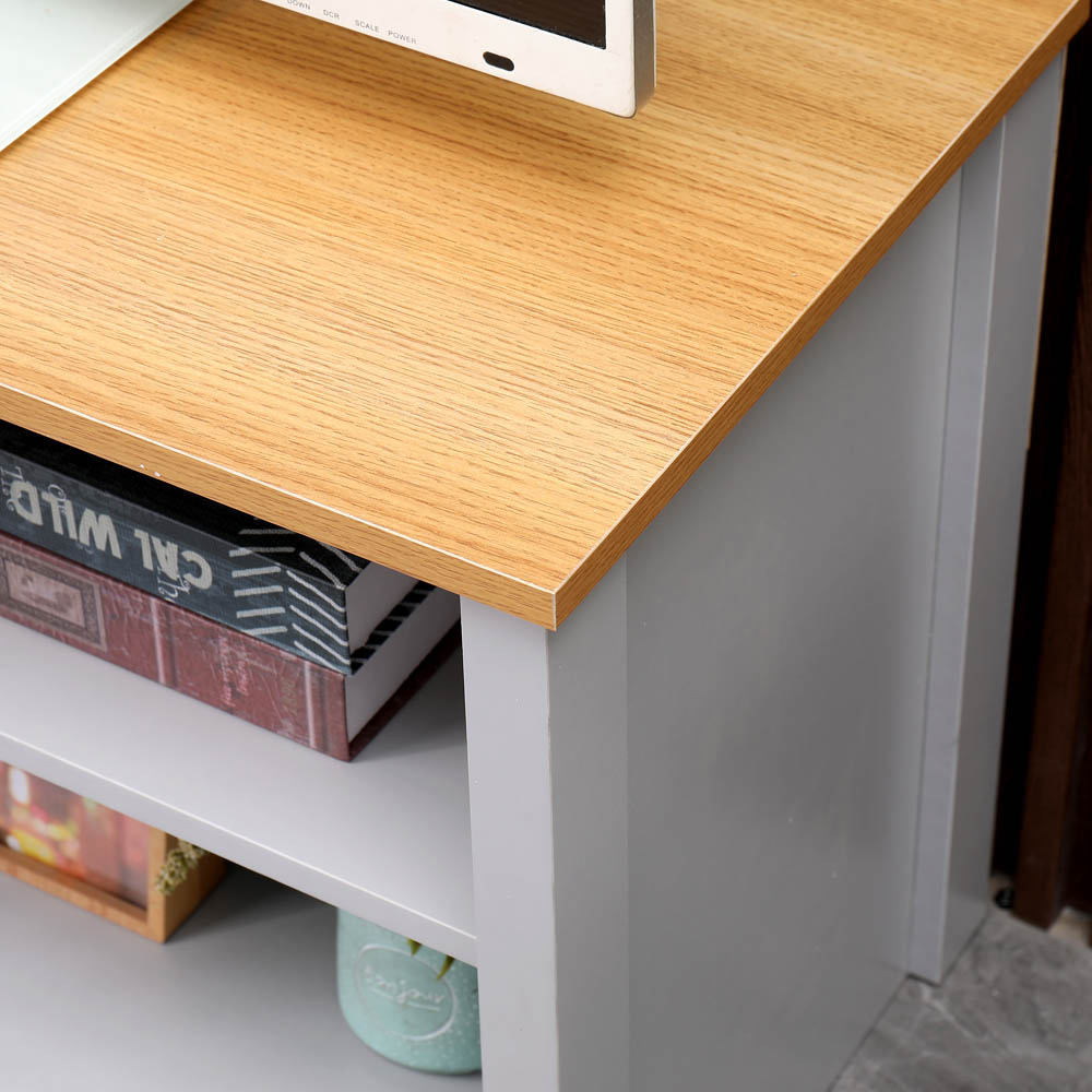 FurnitureHMD Single Door 2 Shelf Grey and Oak Effect Wooden TV Unit Image 7