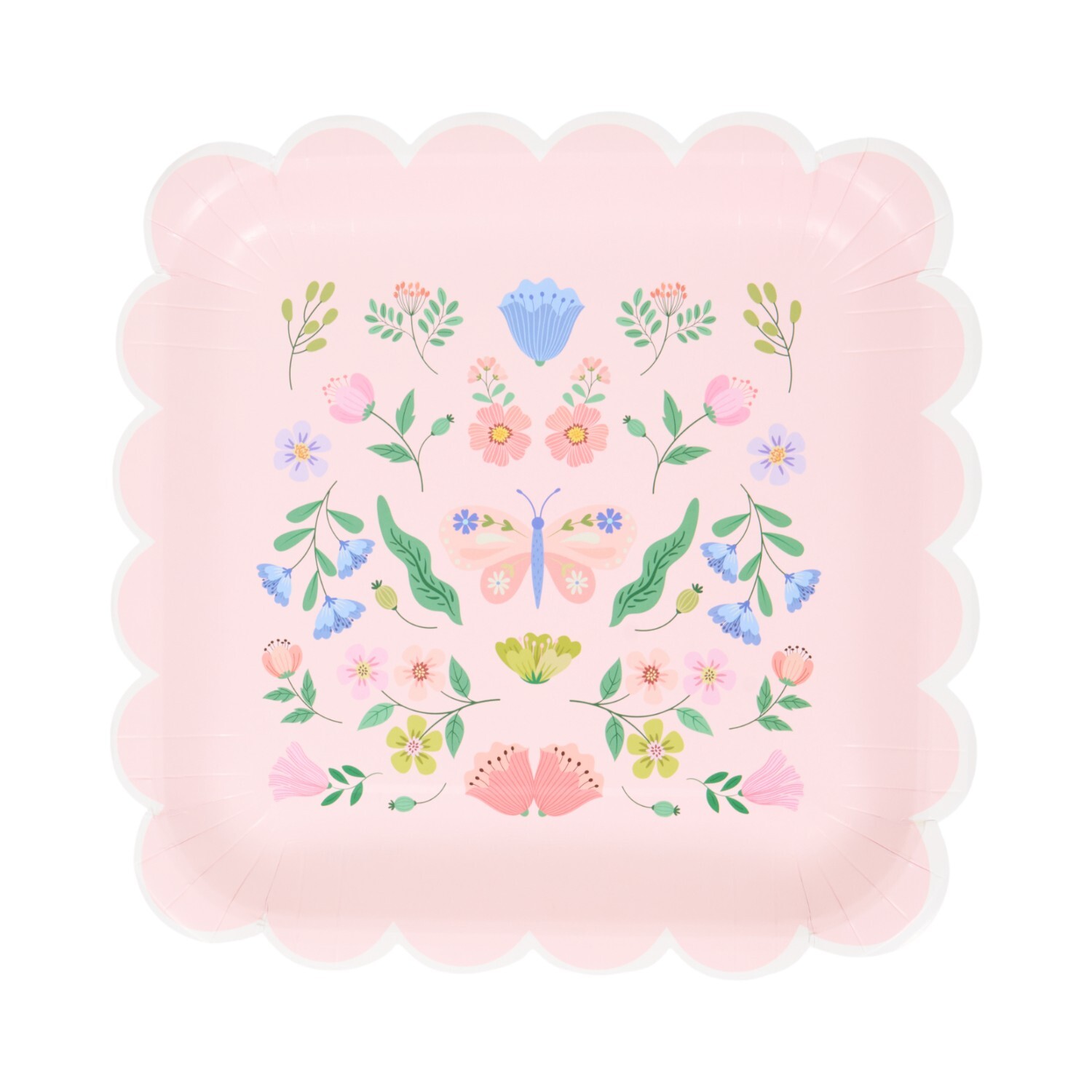 Pack of 8 In the Flowers Paper Plates Pink Image 2