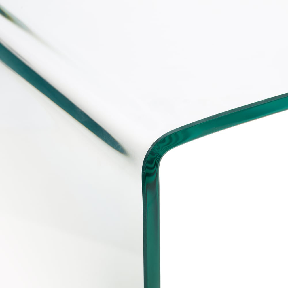 Julian Bowen Amalfi Kahlo Glass Desk and Grey Swivel Office Chair Image 4