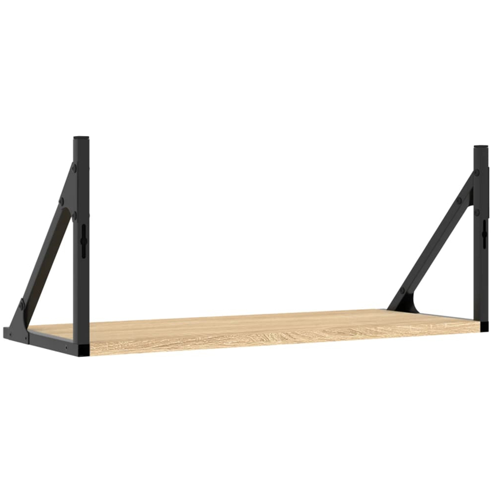 vidaXL 60 x 25cm Sonoma Oak Wall Shelf Set of 2 Image 6