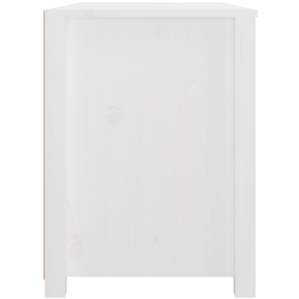 vidaXL 4 Drawer White Solid Pine Wood Sideboard Image 5