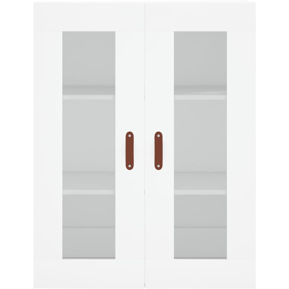 vidaXL 3 Glass Door 3 Shelf White Highboard with Metal Legs Image 6
