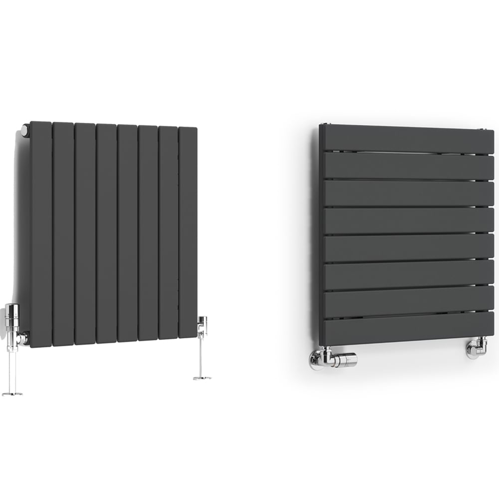 Terma Forte 1384 BTU Metallic Grey Single Panel Radiator 600 x 588mm Image 4