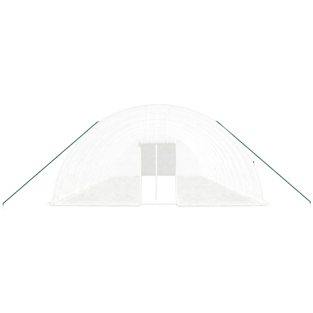 vidaXL White Polyethylene Galvanised Steel Frame 45.9 x 19.6ft Greenhouse Image 3
