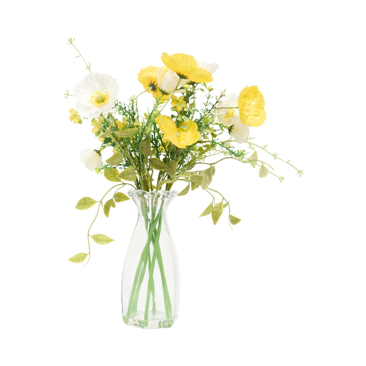 Poppy Artificial Plant Vase Arrangement Image 2