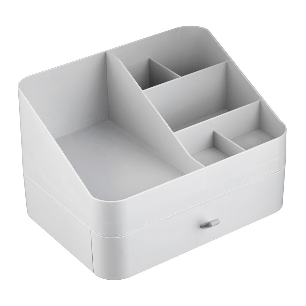 Premier Housewares White 6 Compartment Cosmetic Organiser Image 1