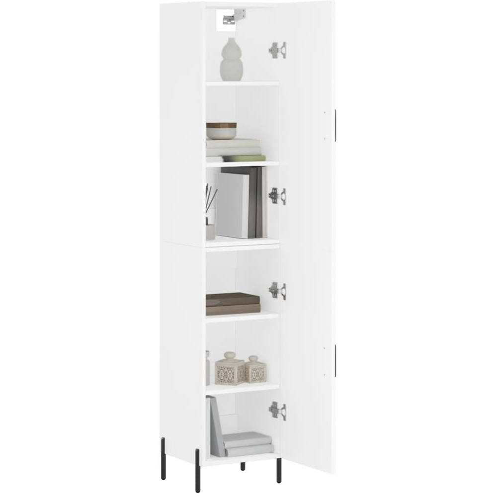 vidaXL 2 Door White Highboard Image 3