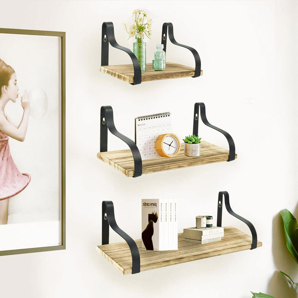 Living and Home Multi-Layers Wall Mounted Shelf 3 Pieces Image 2