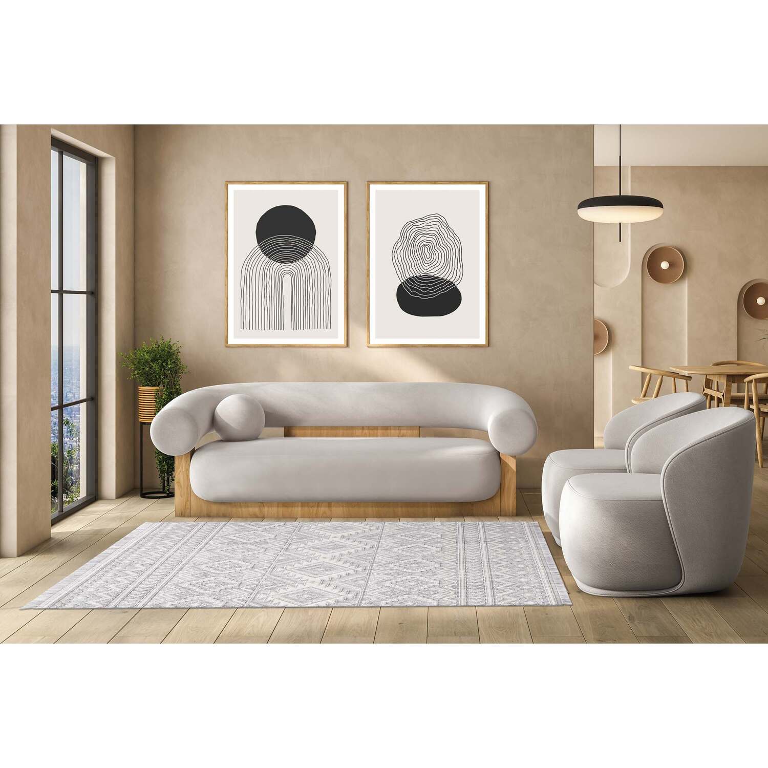 Mexico Rug - Grey / 140cm Image 3