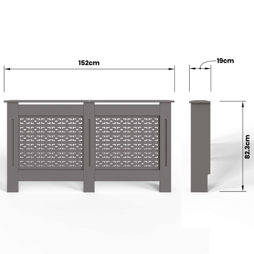 FWStyle Grey Geometric Pattern MDF Radiator Cover Large Image 6