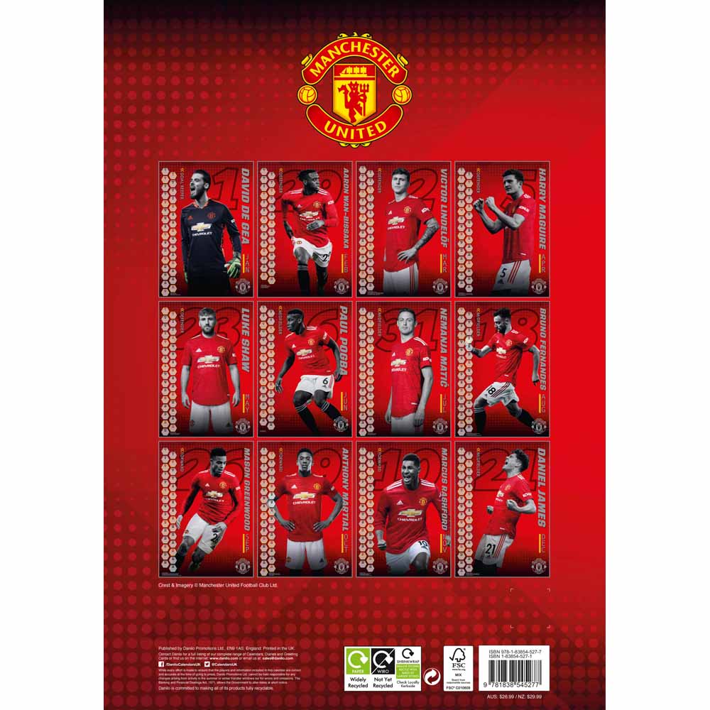 Manchester United 2021 A3 Calendar Image 3