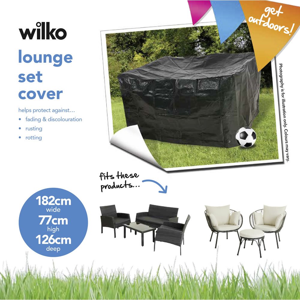 Wilko Rattan Garden Lounge Set Polyethylene Cover Image 6