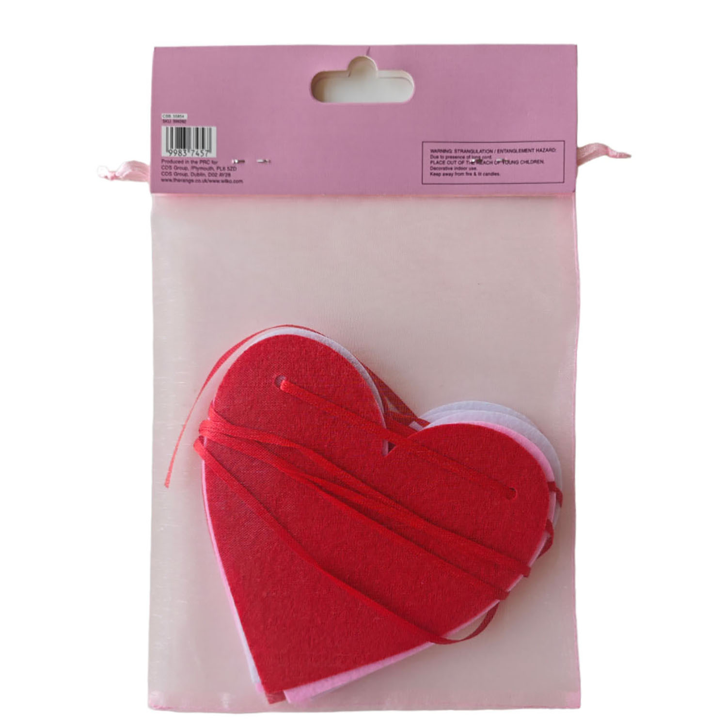 Felt Heart Banner - Pink Image 2