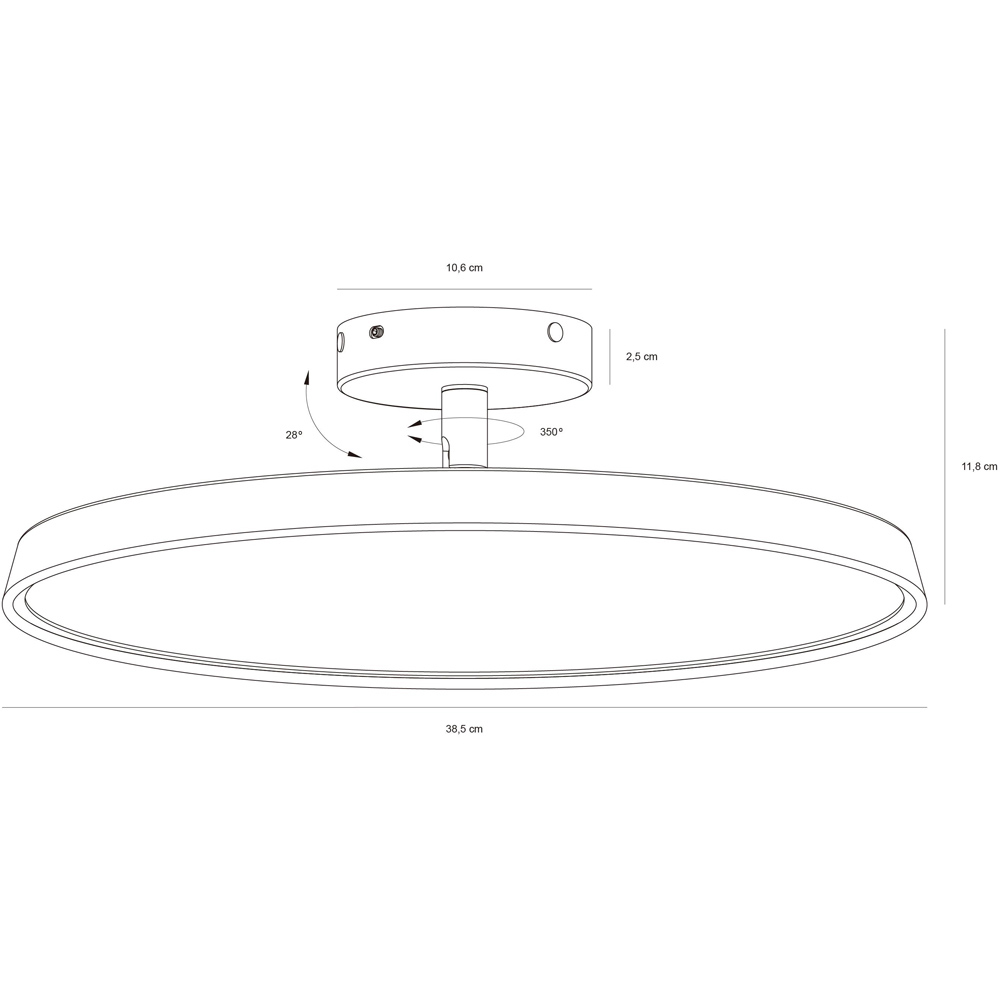 Nordlux Kaito 2 Pro 40 Black Ceiling Light Image 4
