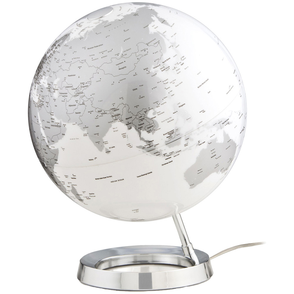 Atmosphere New Colour Bright Chrome Illuminated Globe 30cm Image 1