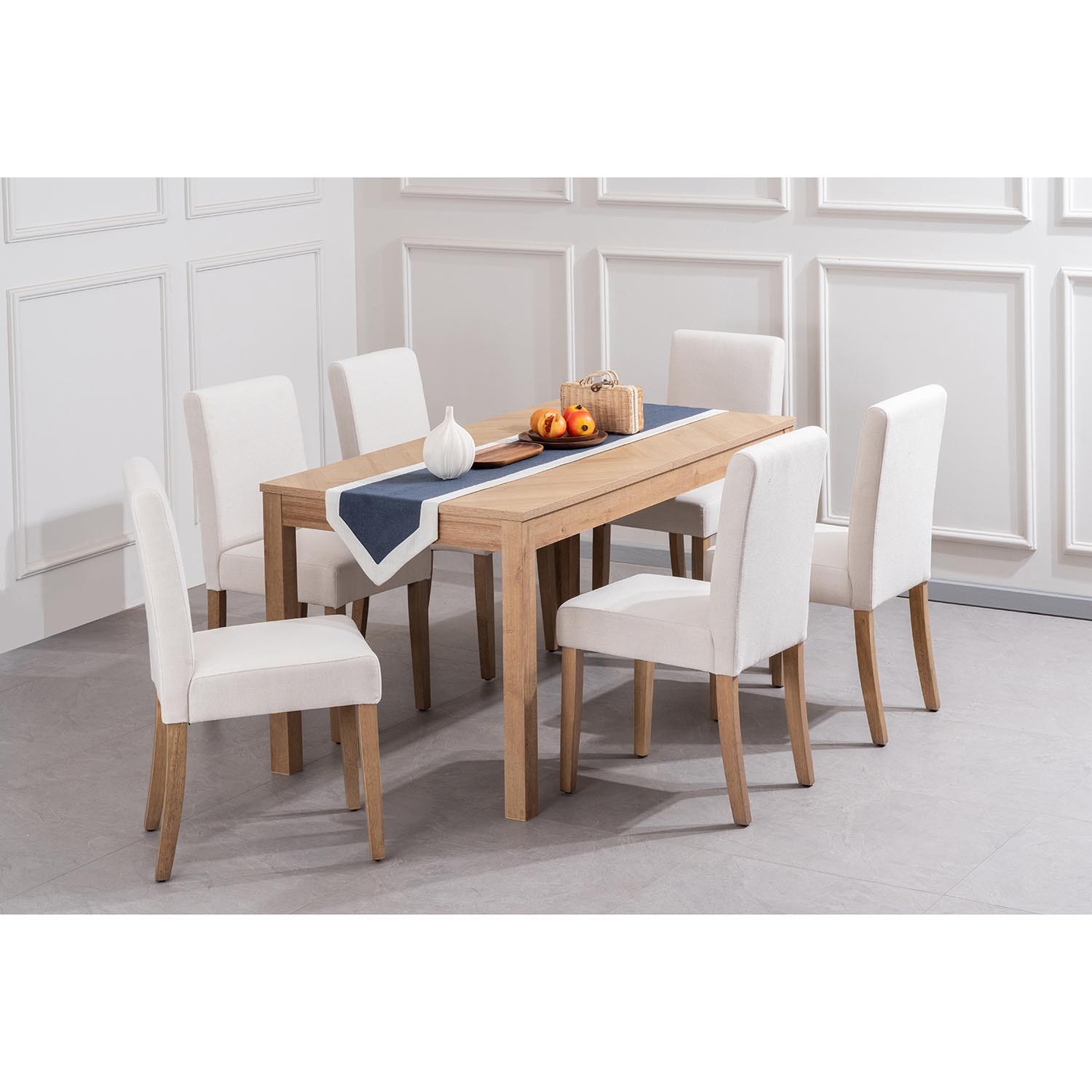 Oxford Parquet 6 Seater 150 to 190cm Extending Dining Table Oak Image 10