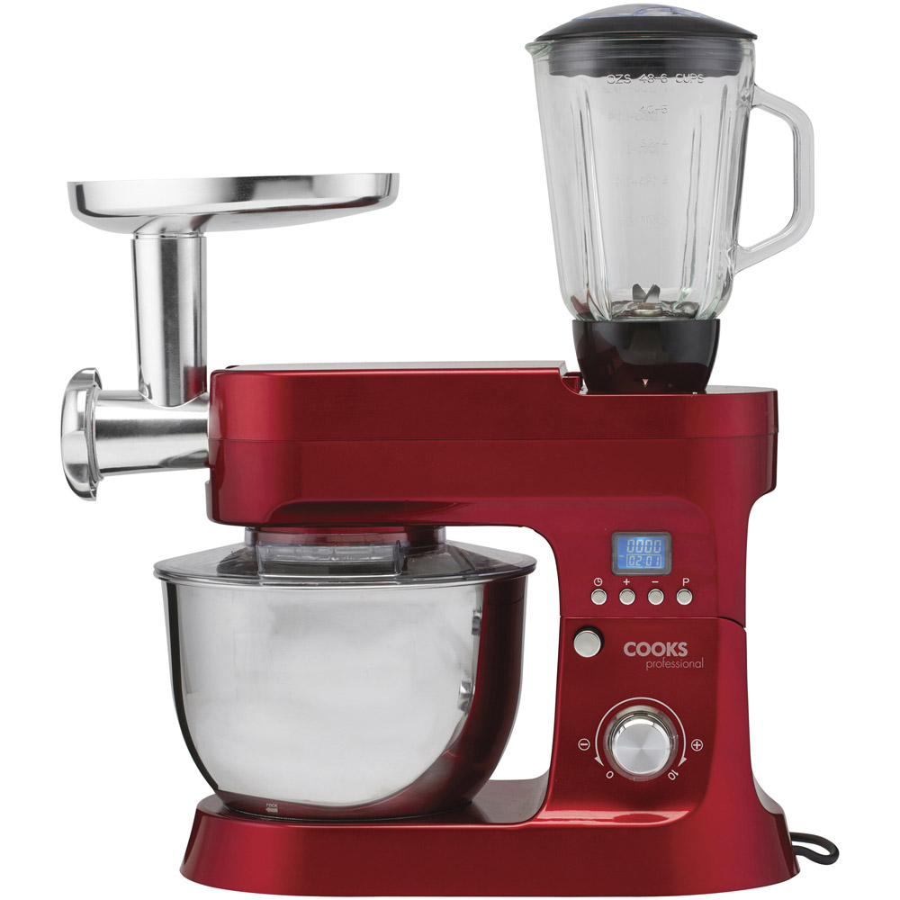 Cooks Professional G1185 Red Multi Functional 1200W Stand Mixer Image 1