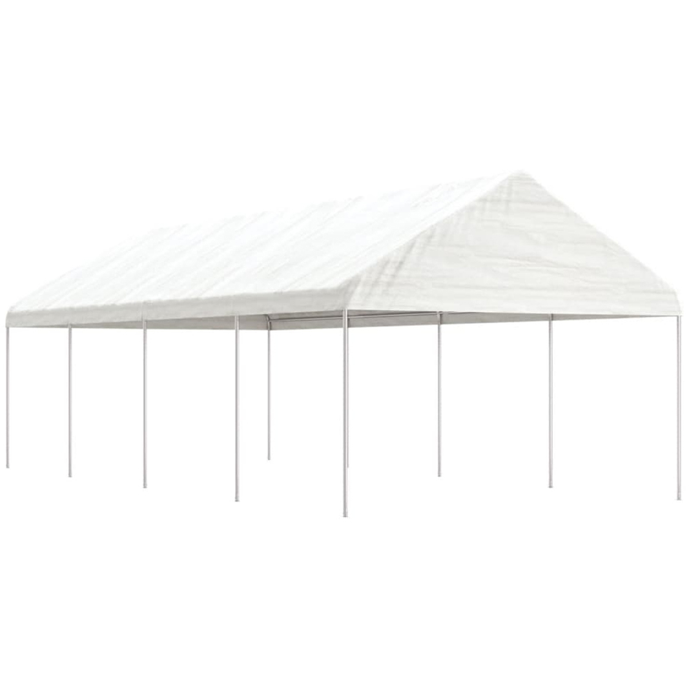 vidaXL 3.22 x 8.92m White Gazebo with Roof Image 1