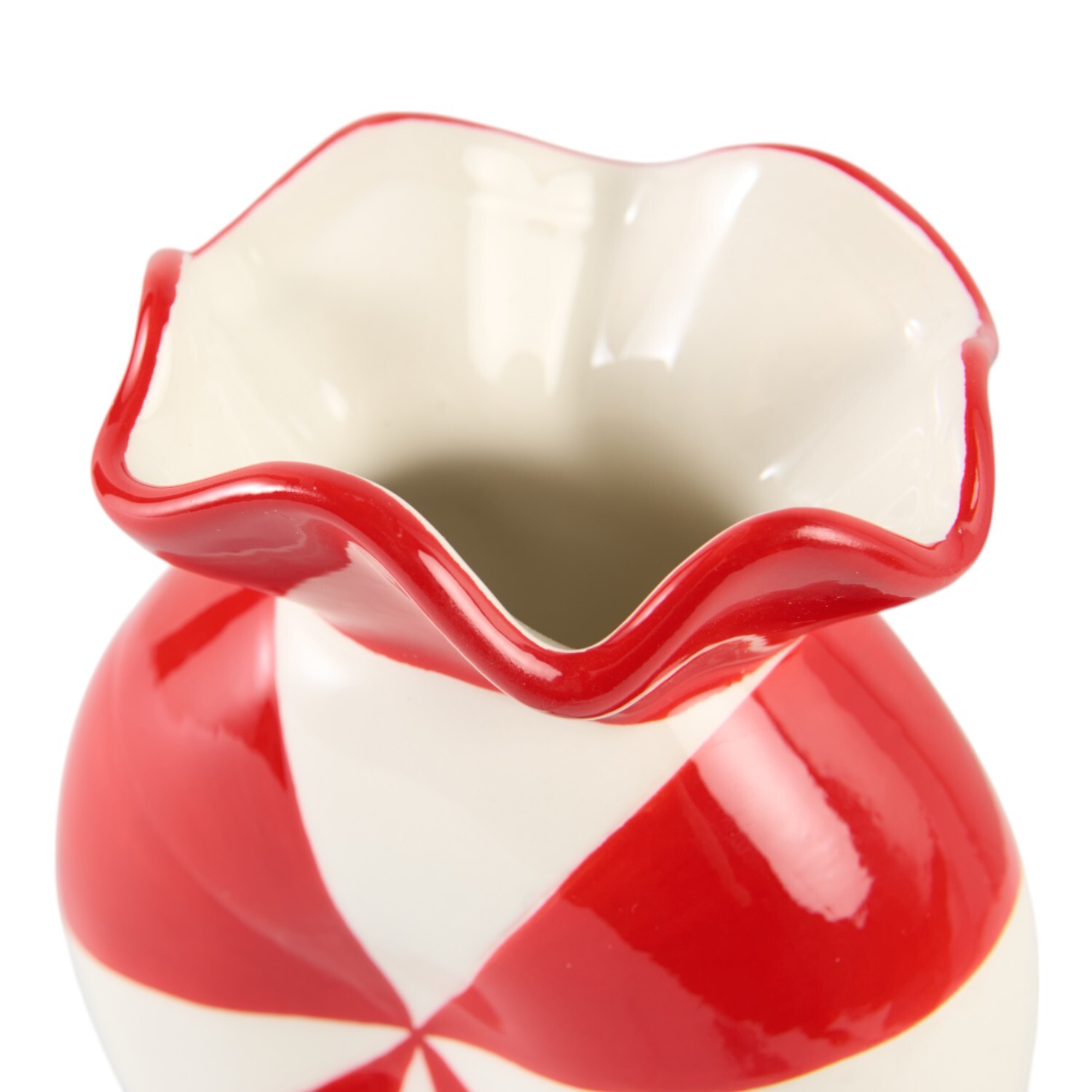 Candy Cane Sweet Vase Red Image 4