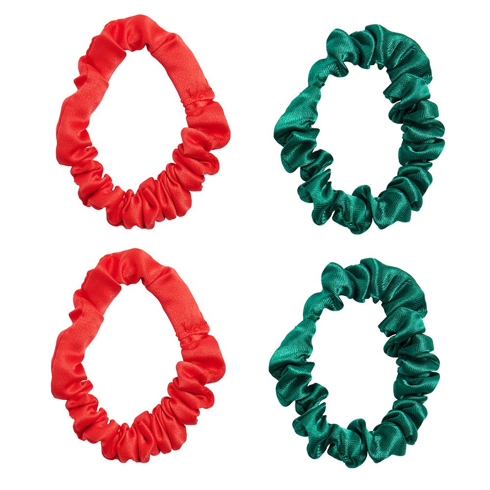Wilko Green and Red Mini Scrunchies 4 Pack Image 2