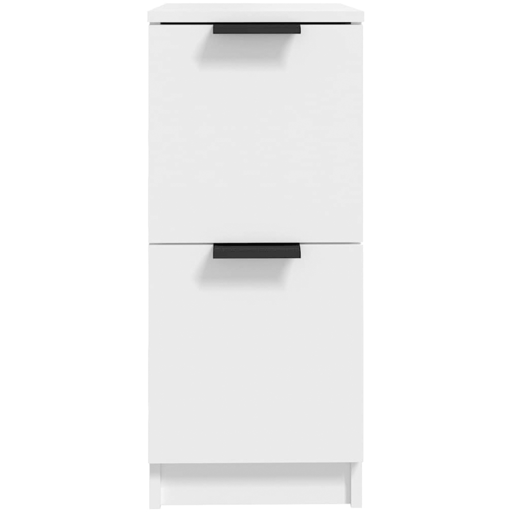 vidaXL 2 Drawer White Slim Sideboard Image 3