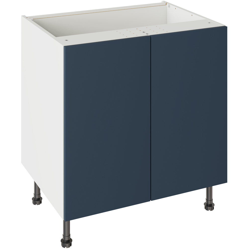 Kitchen Kit Slab Supermatt Blue Base Kitchen Cabinet Flatpack 800mm Image 1