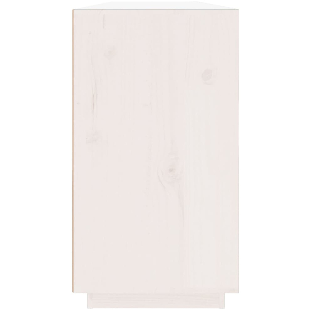 vidaXL 6 Drawer White Solid Pine Wood Sideboard Image 6