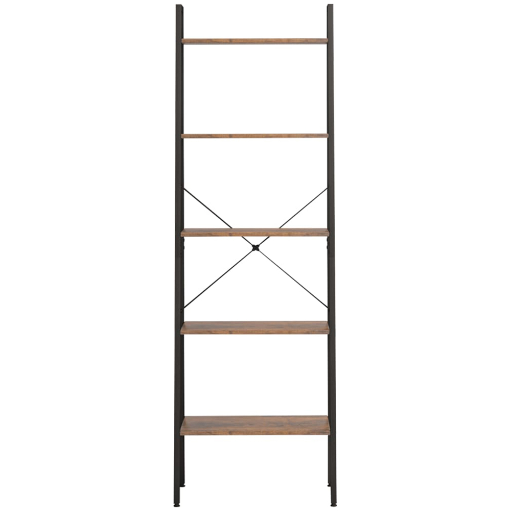 vidaXL 5-Tier Dark Brown Standing Shelf Image 2